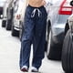 thumbnail image 2 of Pantalones casuales de estilo europeo y americano para mujer, pantalones holgados de cintura alta con cordones elásticos y ajustados de moda urbana, 2 of 5