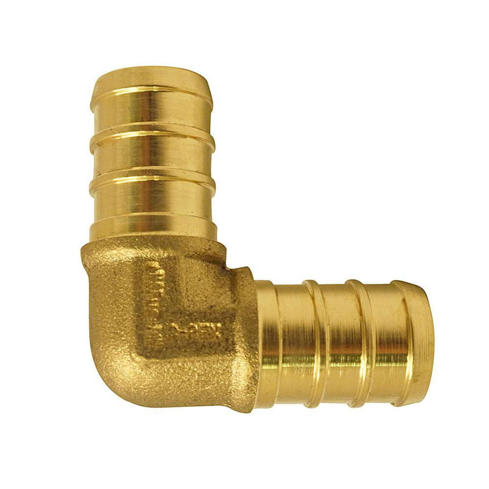 Brass Fitting 90 Degree Elbow Pex-Al-Pex Tubing Compression 1/2" ID #0D 