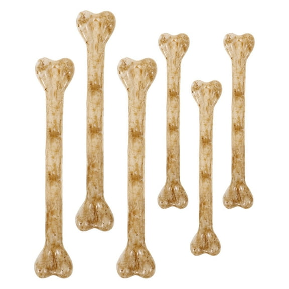 6PCS Small Plastic Bones for Halloween Decorations DIY Crafts and Jewelry Making White Simulated Human Bones with Holes for Stringing