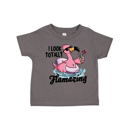 

Inktastic I Look Totally Flamazing with Flamingo in Sunglasses Gift Toddler Boy or Toddler Girl T-Shirt