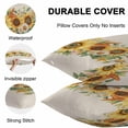 thumbnail image 6 of Outdoor Waterproof Pillow Covers Pack of 2, Summer Flowers Retro Starfish Conch Linen Texture Decorative Throw Pillowcases Cushion Covers for Garden Patio Tent Sofa Couch, 18x18 inch, 6 of 8