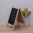 thumbnail image 4 of 25*40cm Mini Wooden Tripod Blackboard Double Side Message Board for Children Bar Counter, 4 of 4