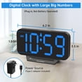 thumbnail image 2 of Reloj despertador digital Peakeep para dormitorio, sonido fuerte para personas con sueño profundo, 2 of 6