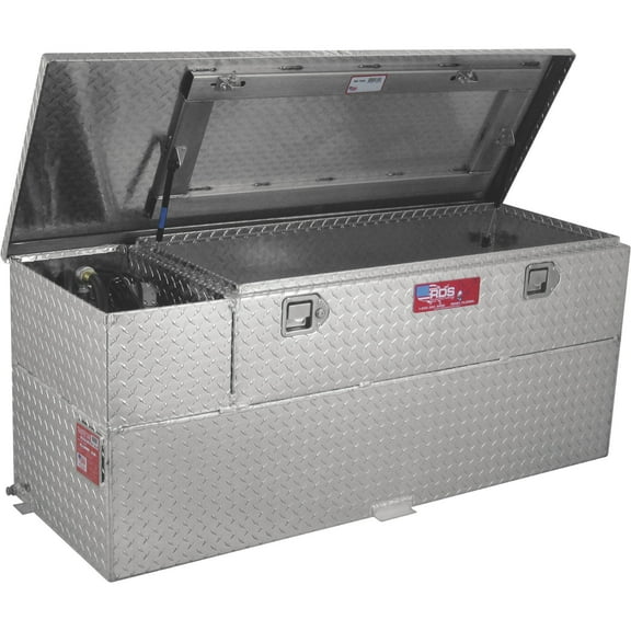 RDS Heavy -Duty Stainless Steel Fuel Transfer Toolbox Combo with 8 Gpm Pump, 60 Gallon, Silver