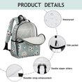 thumbnail image 4 of Football and Flower Slateblue Pattern Cute School Backpack Bag for School with Padded Back and Adjustable Shoulder Straps 15.25"x11.5"x5.25", 4 of 5