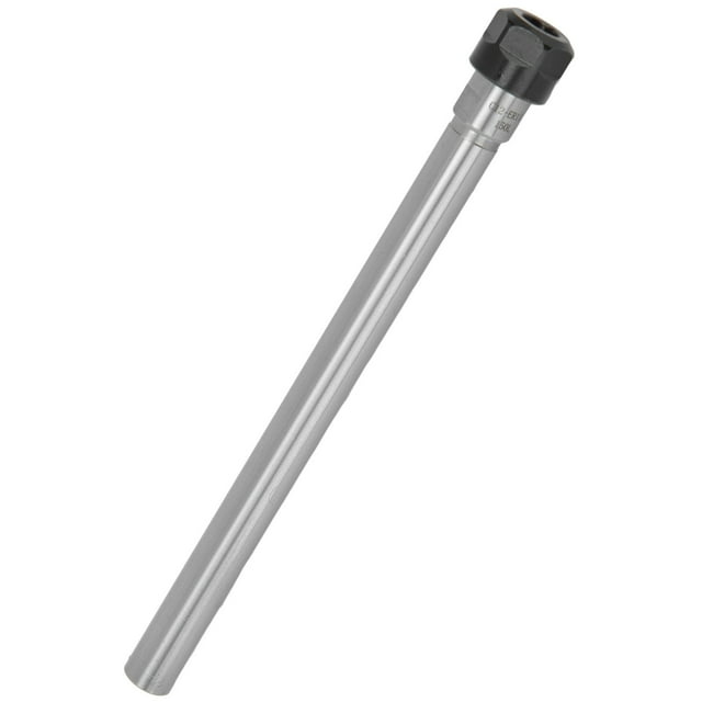 Collet Chuck Holder, Carburizing High Hardness Long CNC Milling Extension Rod Suppress Vibration Inner Hole Grounding for Engraving Machine C12-ER11A-100L 100mm,C12-ER11A-150L