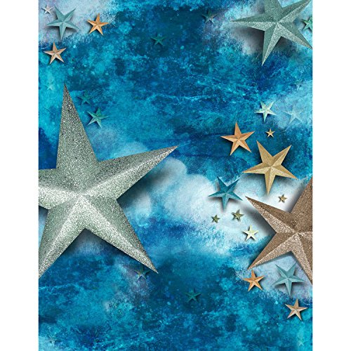 EREHome Polyester Fabric 5x7ft Colored Big Stars Ocean Sky Photography Studio Backdrop Background