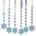 thumbnail image 2 of 6-Pack Crystal Acrylic Icicle Ornaments, Shatterproof Snowflake and Waterdrop Pendants for Christmas Trees, Windows, and Holiday Party Decorations, 2 of 8