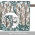 thumbnail image 6 of Floral Butterfly Valance Curtain Retro Pink Floral Butterfly Green Glass Windows Window Valances Rod Pocket Short Curtains Window Treatments for Kitchen Bedroom Bathroom Laundry 60" x 14", 6 of 9