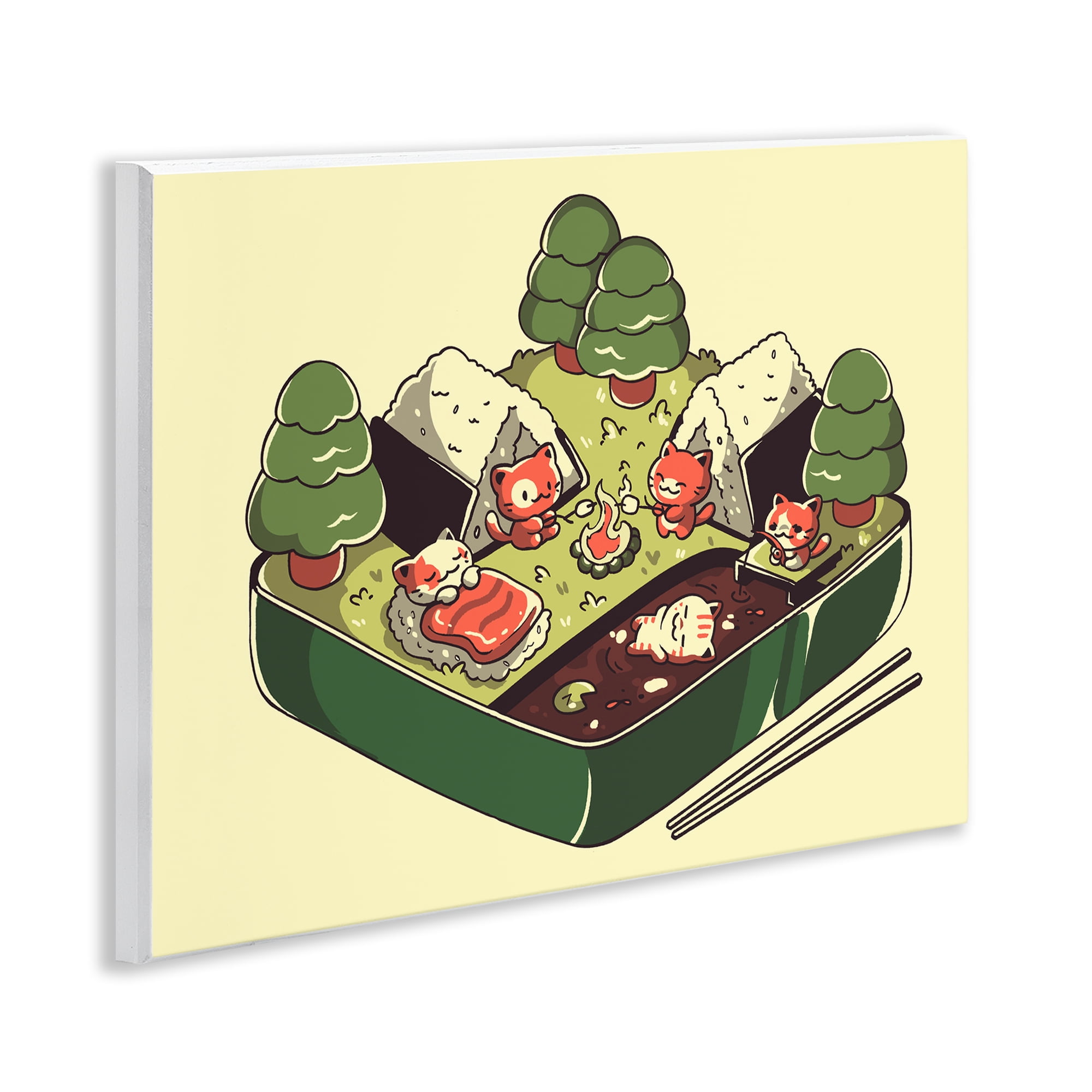 Stupell Industries Kawaii Sushi Camp Bento Wall Plaque Art, design by Tobe Fonseca