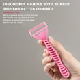 thumbnail image 4 of Venoro 5 Packs Women's Razors 5-Blades Manual Razor Disposable, Pink, 4 of 8