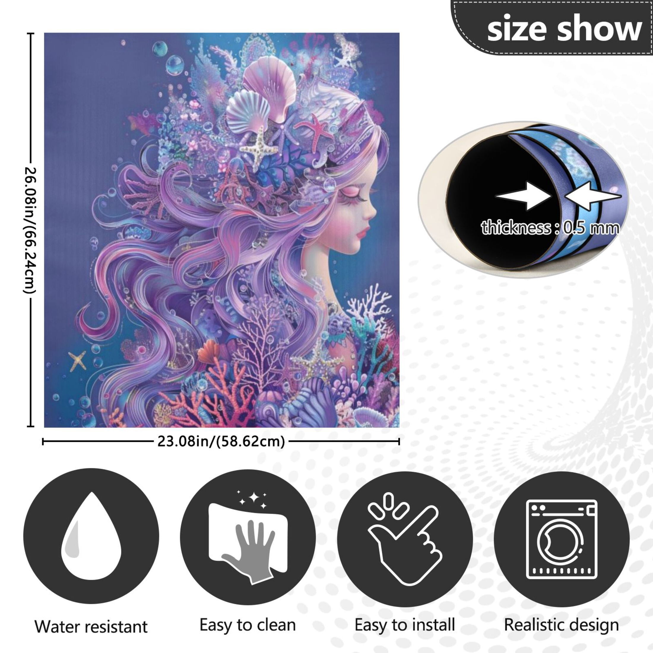 Dishwasher Magnetic Sticker 23x26 Inch Refrigerator Magnetic Sticker Washing Machine Magnetic Sticker Kitchen Panel Magnetic Sticker Home Decor Pink Eye Shadow Coral Princess