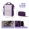 thumbnail image 4 of Mochila para portátil LOVEVOOK de 15.6 pulgadas para mujer con puerto USB, color morado, 4 of 5
