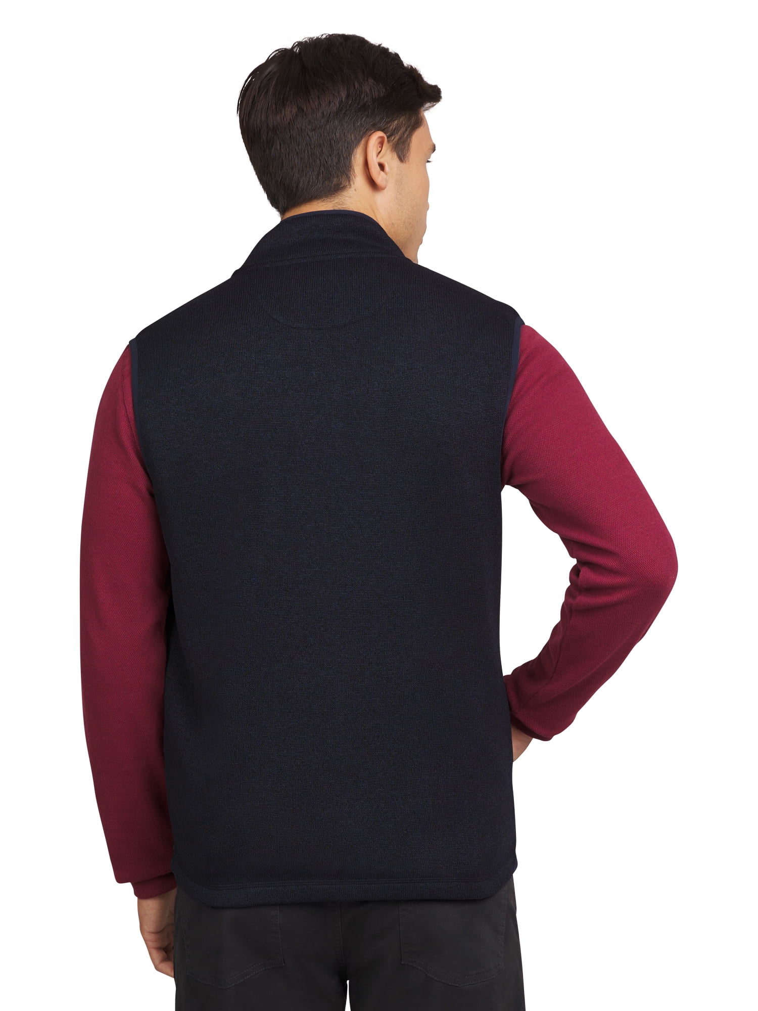 Chaps Men's & Big Men's Zip Up Sweater Fleece Vest