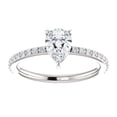 thumbnail image 1 of 1.22 Ct Excellent Pear Shaped Diamond Engagement Rings for Women Solid 18K White Gold, 1 of 4