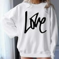 thumbnail image 4 of Tisuna Oversized Crewneck Sweatshirt For Women Love Letter Print Long Sleeve Pullover Tops Fashion Comfortable Ladies Valentine'S Loose Fit Outfits White Size Xxl, 4 of 5