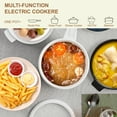 thumbnail image 6 of 1.5L Electric Hot Pot with Steamer, Ceramic Non-Stick, Portable Travel Cooker for Ramen/Steak/Fried Rice/Soup/Egg with Dual Power Control, 6 of 9