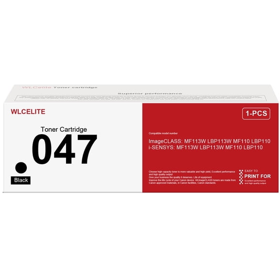 047 Toner Replacement for Canon 047 Black Toner Cartridge for Color imageCLASS LBP113W LBP112 LBP110 Printers