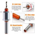 thumbnail image 3 of 2 Pieces Wood Drill Bits, HSS Drill Bit Set, 8mm Steel Conical Drill Bits, Chamfer Drill Bit Set for Drilling Wood, Plastic, Drilling Holes (Size), 3 of 4