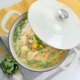 thumbnail image 2 of Martha Stewart Enameled Cast Iron Dutch Oven With Lid, 7-Quart, Cream, 2 of 7
