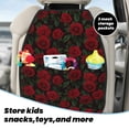 thumbnail image 3 of Uemuo Rose Printed Car Back Seat Protector,2 Pcs Backseat Car Organizer, Kick Mats Back Seat Protector , Back Seat Organizer for Kids, 3 of 8