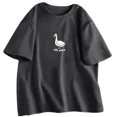 thumbnail image 2 of Camiseta de ganso Silly para mujer, ropa de moda Unisex, algodón, manga corta, Tops de ganso Fuuny, ropa estética, Verano, 2 of 5