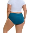 thumbnail image 3 of INNERSY High Waist Plus Size Period Underwear for Women Heavy Flow Cotton Leakproof Panties 3 Pack(4XL,Blue Grey), 3 of 10