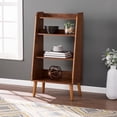 thumbnail image 4 of Southern Enterprises 44.5" Brown Midcentury Modern Bookshelf with Classic Spindle Legs, 4 of 4