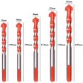 thumbnail image 2 of Juego de 5 brocas para azulejos de vidrio, brocas para mampostería, brocas para mampostería de carburo de tungsteno para azulejos de cerámica, hormigón, pared de ladrillo, vidrio, mamposterí JFHHH pequeña, 2 of 5