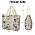 thumbnail image 3 of Tote Bag for Women - Paw Prints and Bones Shoulder Bag - Large Utility Work Duffle Bag with Zipper Handbag for Travel, Work, Sprots, 3 of 5