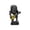 Black, variant on Solar Figurine Ornament,Indoor Resin Glowing Statue Vintage Music Robot Craft Decor,Auto Dusk Lighting Desk Accessory For Studio Bookshelf Classroom Bar Counter(Silver)