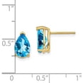 thumbnail image 3 of Solid 14k Yellow Gold 9x6 Pear Earring Mountings - 10mm no stones included, 3 of 5