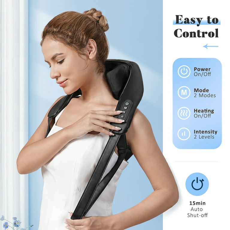 N8 Neck Massager with Heat 4D Deep Kneading Neck, Trapezius, Back