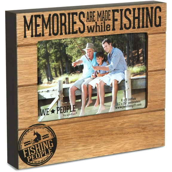 Pavilion Gift Company 67219 We People Fishing People Frame, 7-1/2 x 6-3/4"