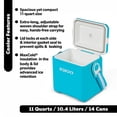 thumbnail image 2 of Igloo 11 QT Tag-A-Long Too Hard Side Cooler, Turquoise Blue, 2 of 15