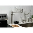 thumbnail image 3 of Kingston Brass KS3708PX Restoration Deck Mount Pot Filler Faucet, Brushed Nickel, 3 of 9