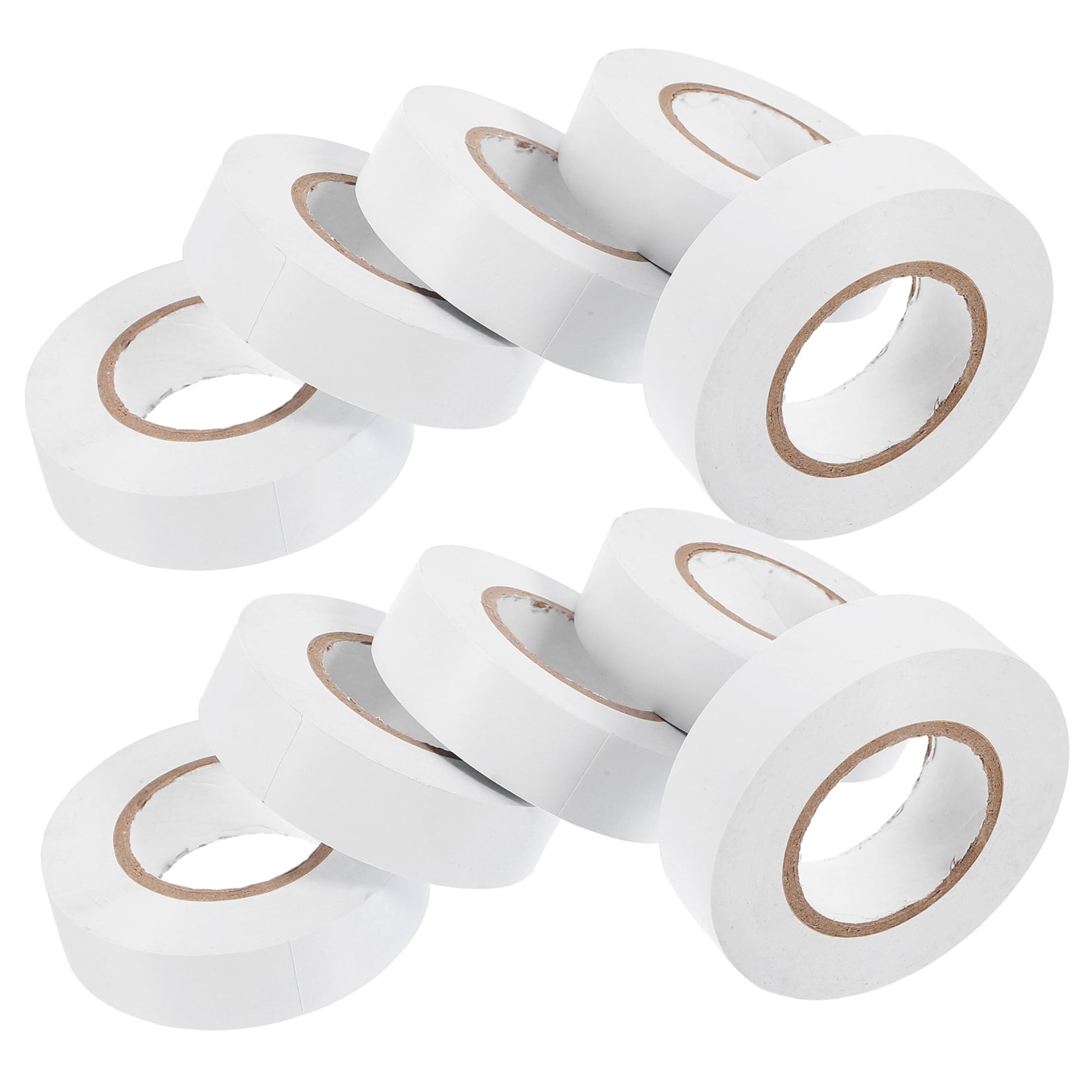 UPOUART High Temp Electrical Tape White PVC for Indoor and Outdoor Use 10Pcs