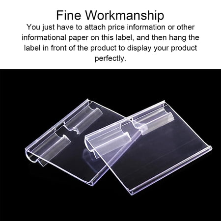 100 Pieces Price Label Rack Plastic Upgrade Structure Display Holders ...