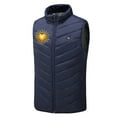 thumbnail image 4 of REORIAFEE Heating Vest Electric Heated Warm Unisex with 9 Heating Zones Heated Coat without Power Bank USB Rechargeable Washable Heated Jacket Activity Waistcoat Blue XXXXXL, 4 of 5