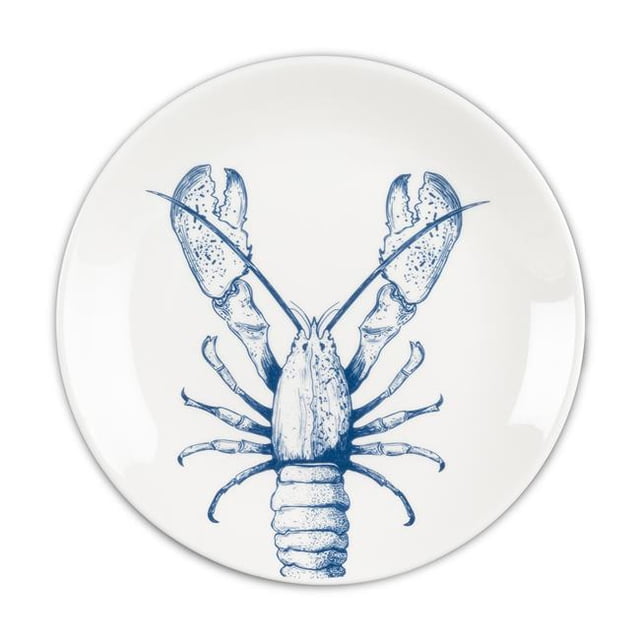 Abbott Collection AB-27-COASTAL-075 Assiette d'Apéritif Homard de 6 Po&44; Blanc & Bleu