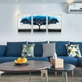 thumbnail image 3 of Canvas Wall Art For Living Room Wall Decorations For Bedroom Abstract Wall Decor Black And White Wall Pictures Works Blue Tree Painting Bathroom Home Decoration Office Wall Artworks 12"X16" 3 Piece, 3 of 6