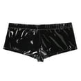 thumbnail image 6 of Men Shiny Leather Boxer, Sexy Open Crotch, Glossy PVC Leather, Wetlook Latex Short Pants, 6 of 6