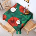 thumbnail image 2 of 60x60in(152x152cm) Square Tablecloth, Waterproof Polyester Table Cover, Wrinkle Resistant & Washable Fabric for Dining, Kitchen, Picnic, Tropical Leaf Print, 2 of 4