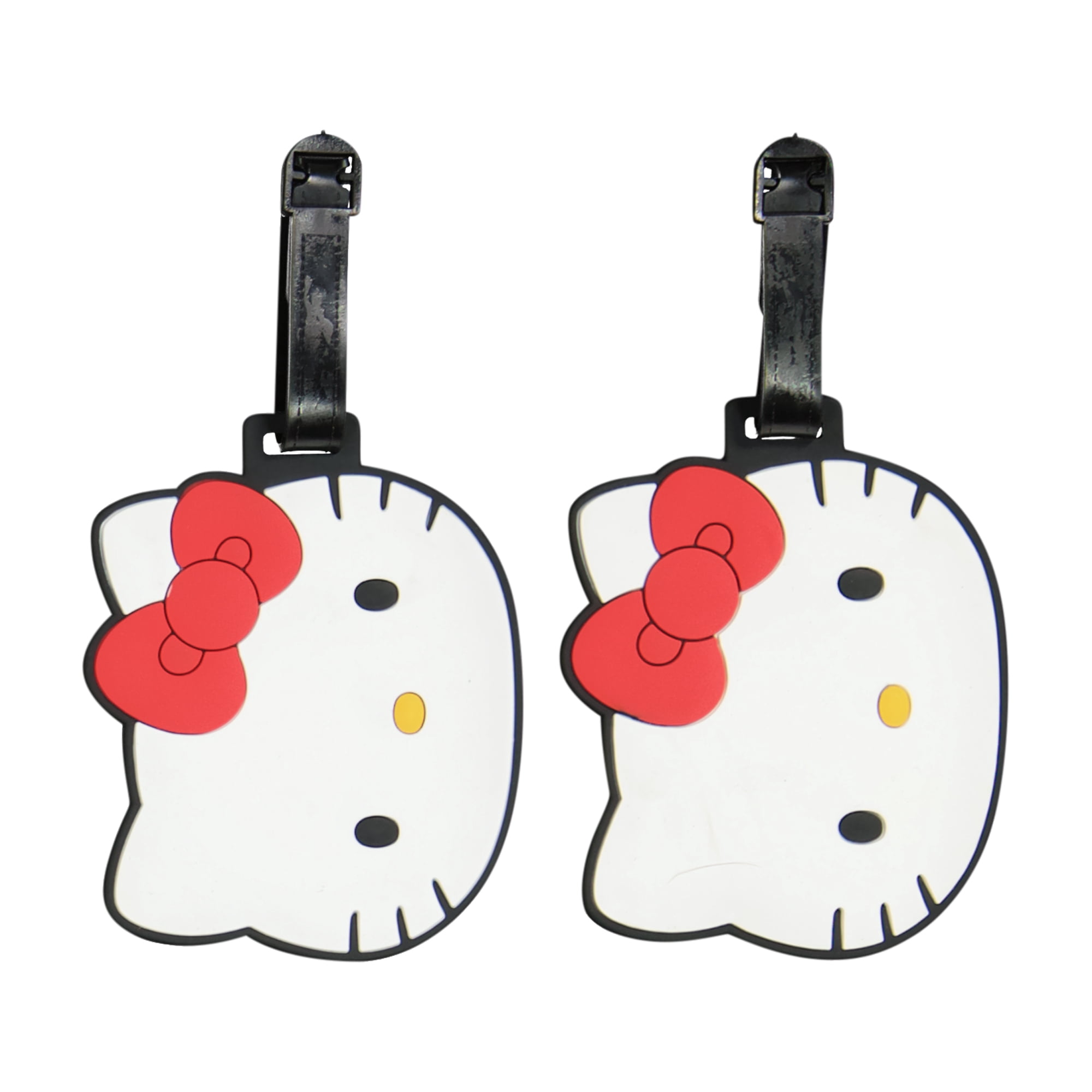 Hello Kitty 2-Piece Suitcase ID Tag Set with Adjustable Straps, Head, Multi, One Size