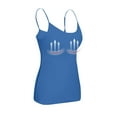 thumbnail image 2 of Shelf Bra Tank Tops for Women Camisole Adjustable Spaghetti Strap Undershirt for Women Blue L, 2 of 4