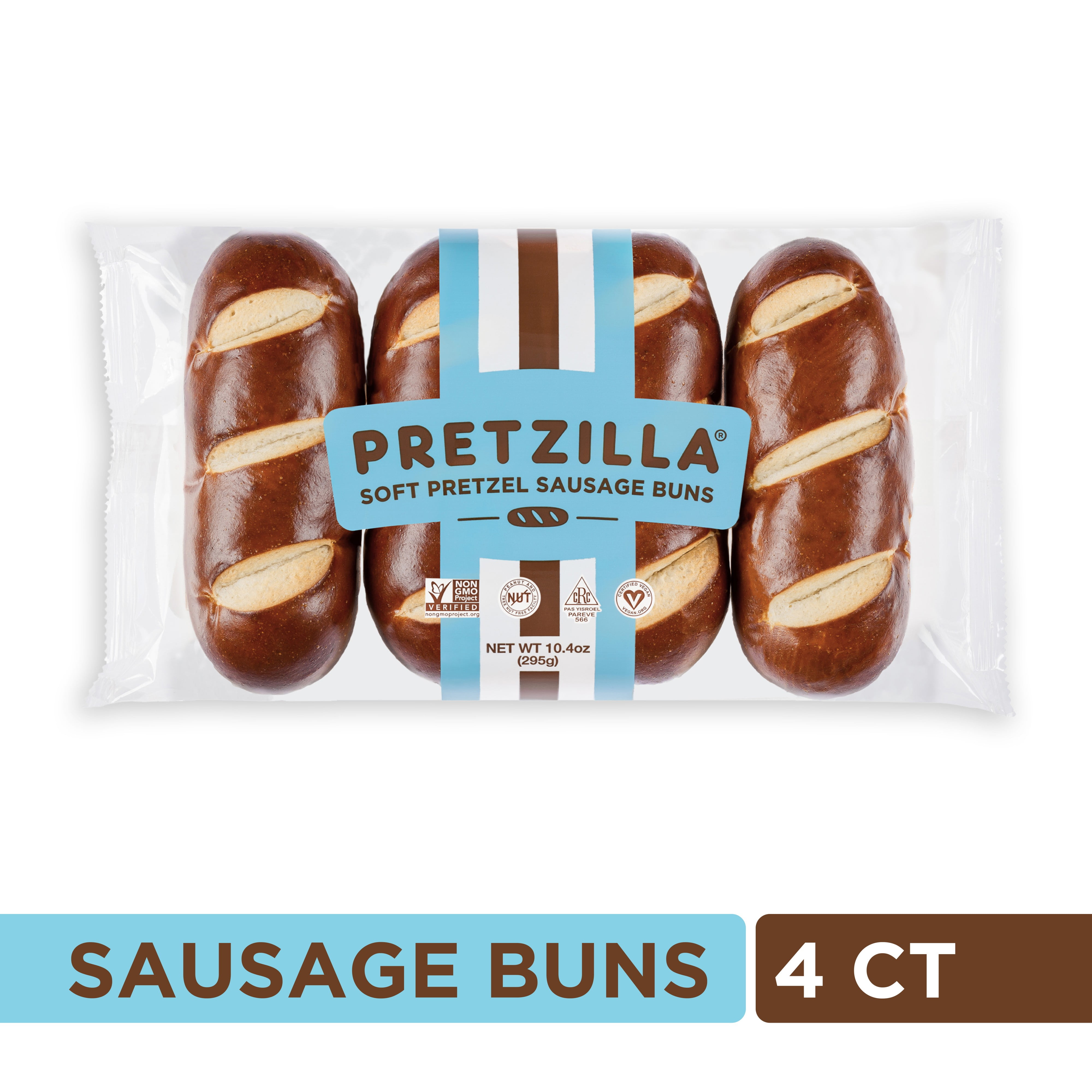 Pretzilla® Soft Pretzel Sausage Buns (10.4oz, 4 count)