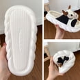 thumbnail image 4 of Bonitas pantuflas de lino con diseño de vaca lechera para interiores y exteriores, para las cuatro estaciones, antideslizantes, con suela gruesa de EVA, divertidas zapatillas de casa para mujer, 4 of 6