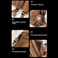 thumbnail image 3 of Sonducket para niña, bolsa de estudiante, bolso de hombro, multicolor, de gran capacidad, de pana, estilo Ins, dulce regalo, ligero Mochilas Azul (con colgante), 3 of 6