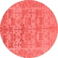 thumbnail image 1 of Ahgly Company Indoor Round Oriental Red Traditional Area Rugs, 7' Round, 1 of 4