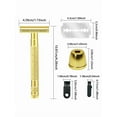 thumbnail image 2 of Waysh Gold Traditional Safety Razor Kit for Men w/ Stand, 2 of 7